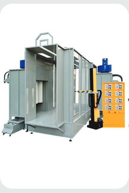 Conveyorised powder coating machine