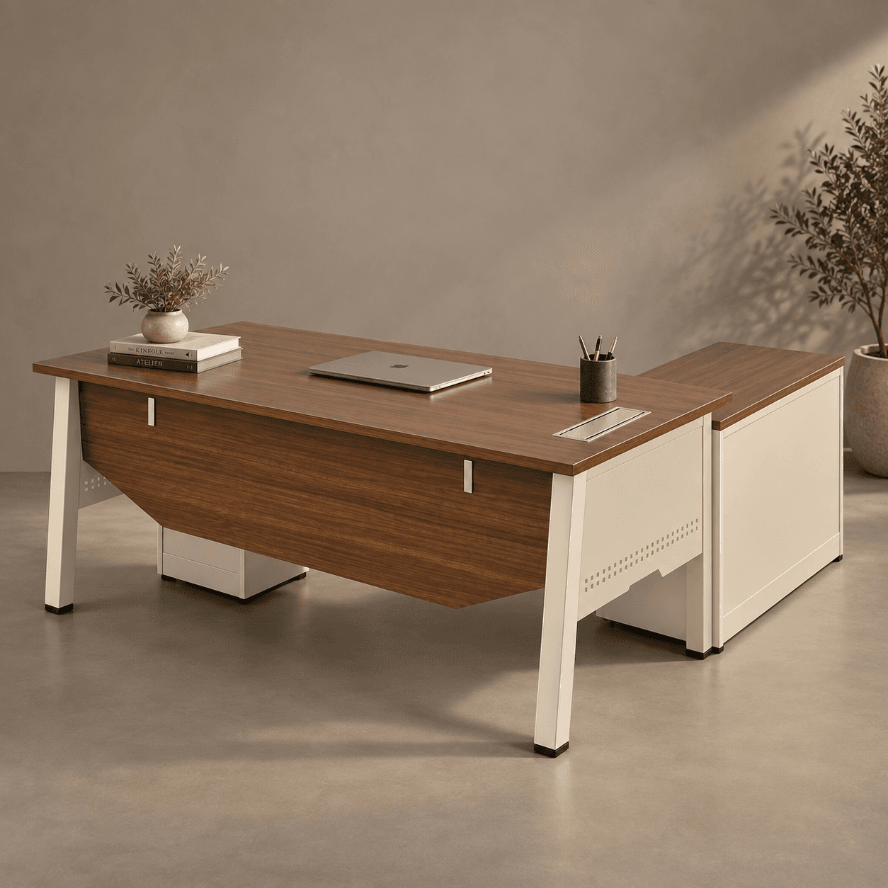 Office Tables in a styled interior