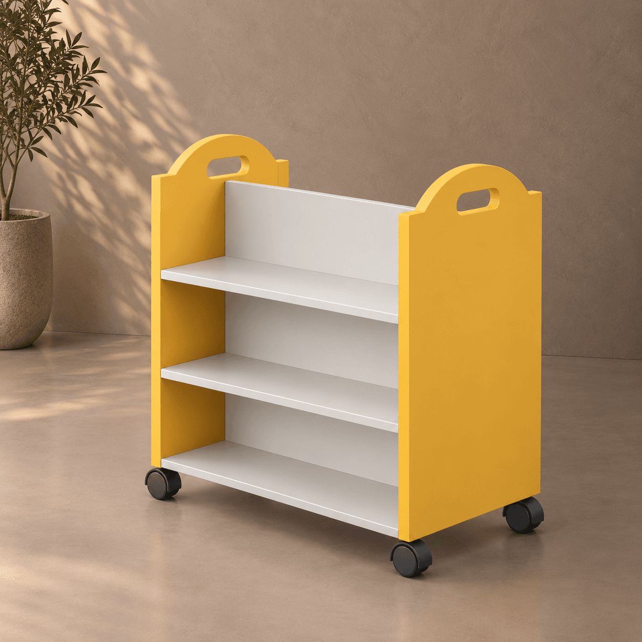 Library Racks in a styled interior