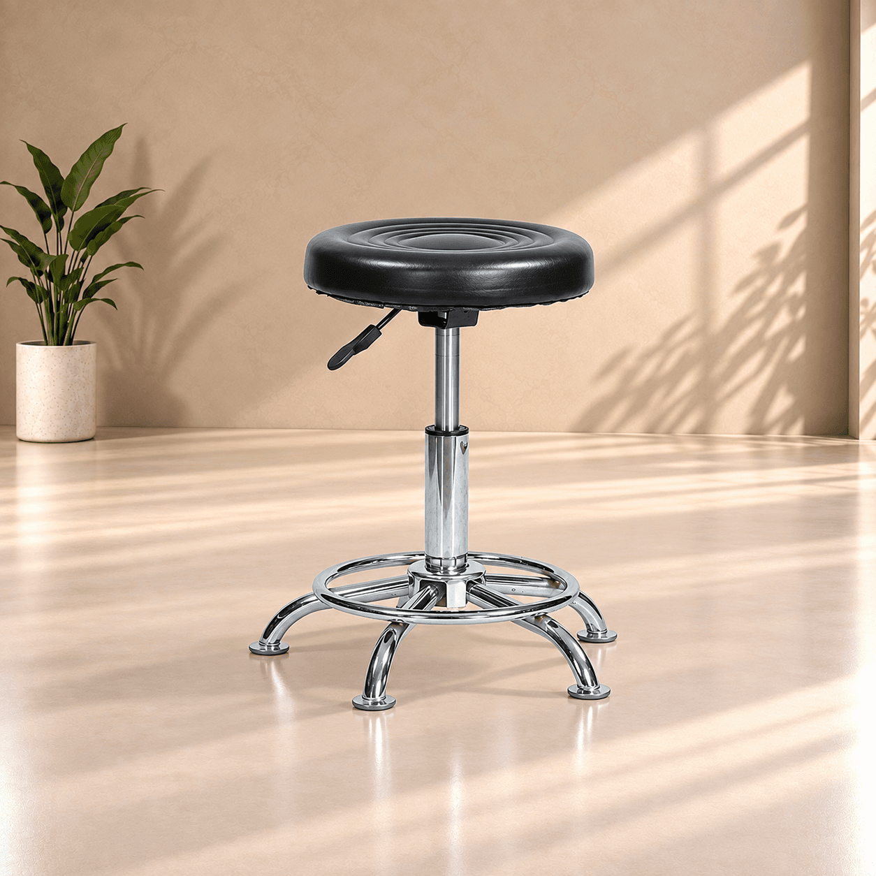 Stools in a styled interior
