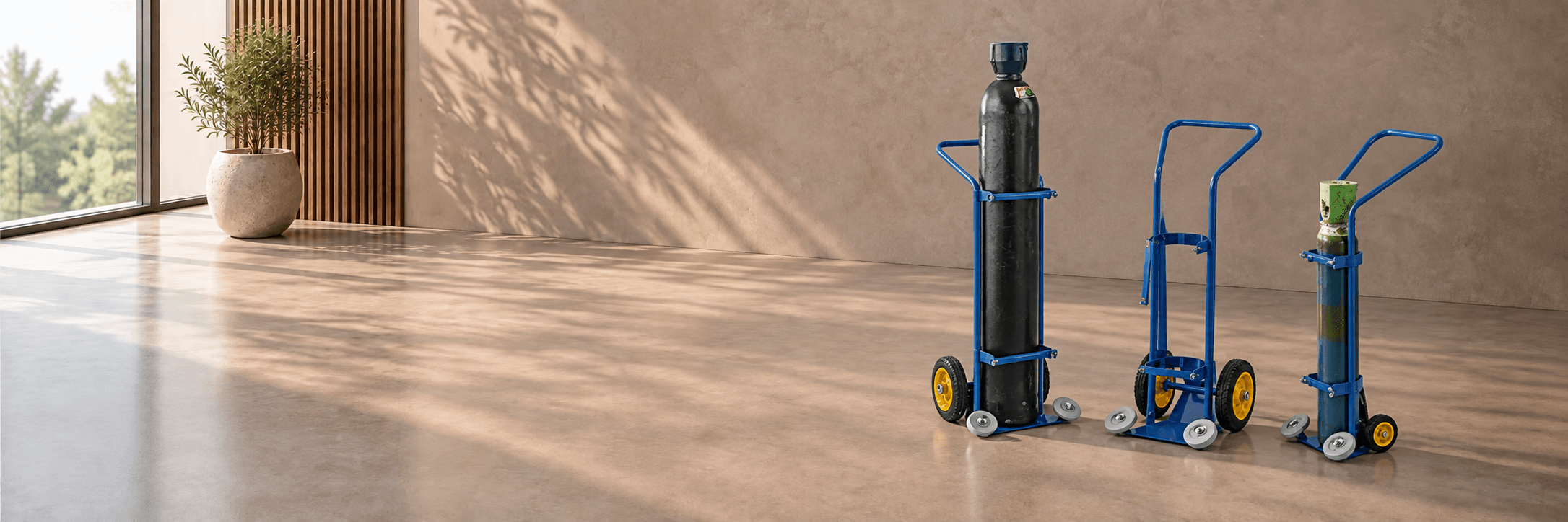 Oxygen Cylinder Trolley in use