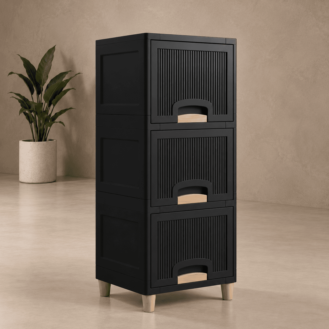 Storages in a styled interior