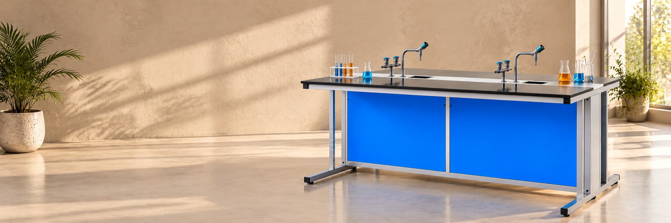 Chemistry Lab Table in use