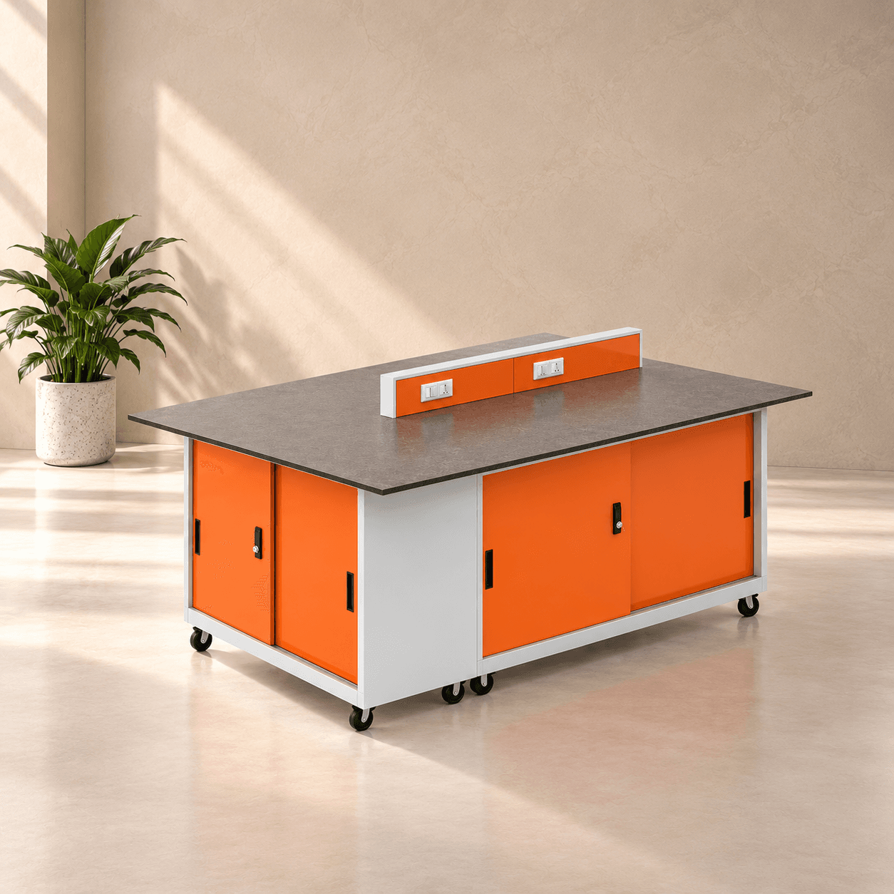 Physics Lab Table in a styled interior
