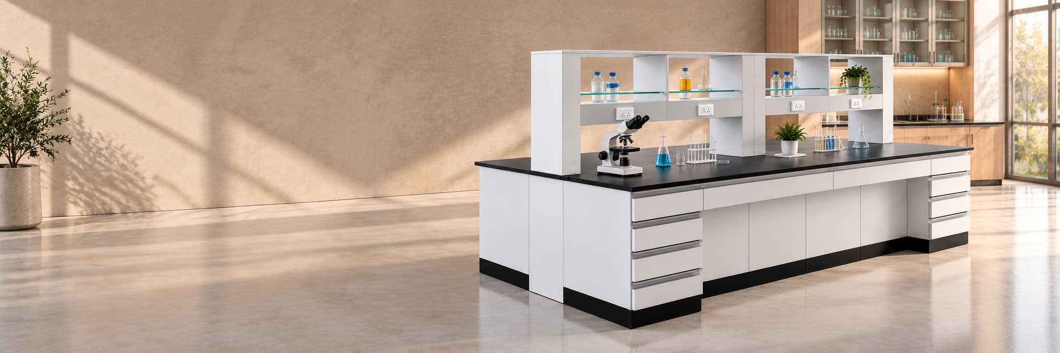 Biology Lab Table in use