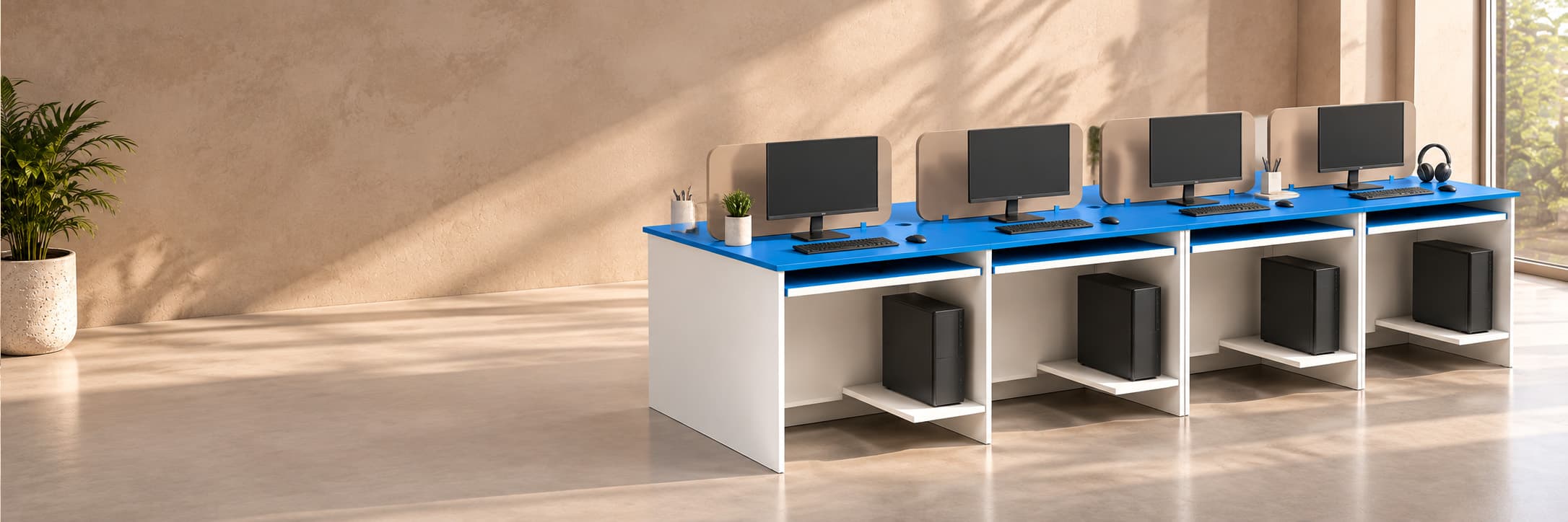 Computer Lab Furniture in use