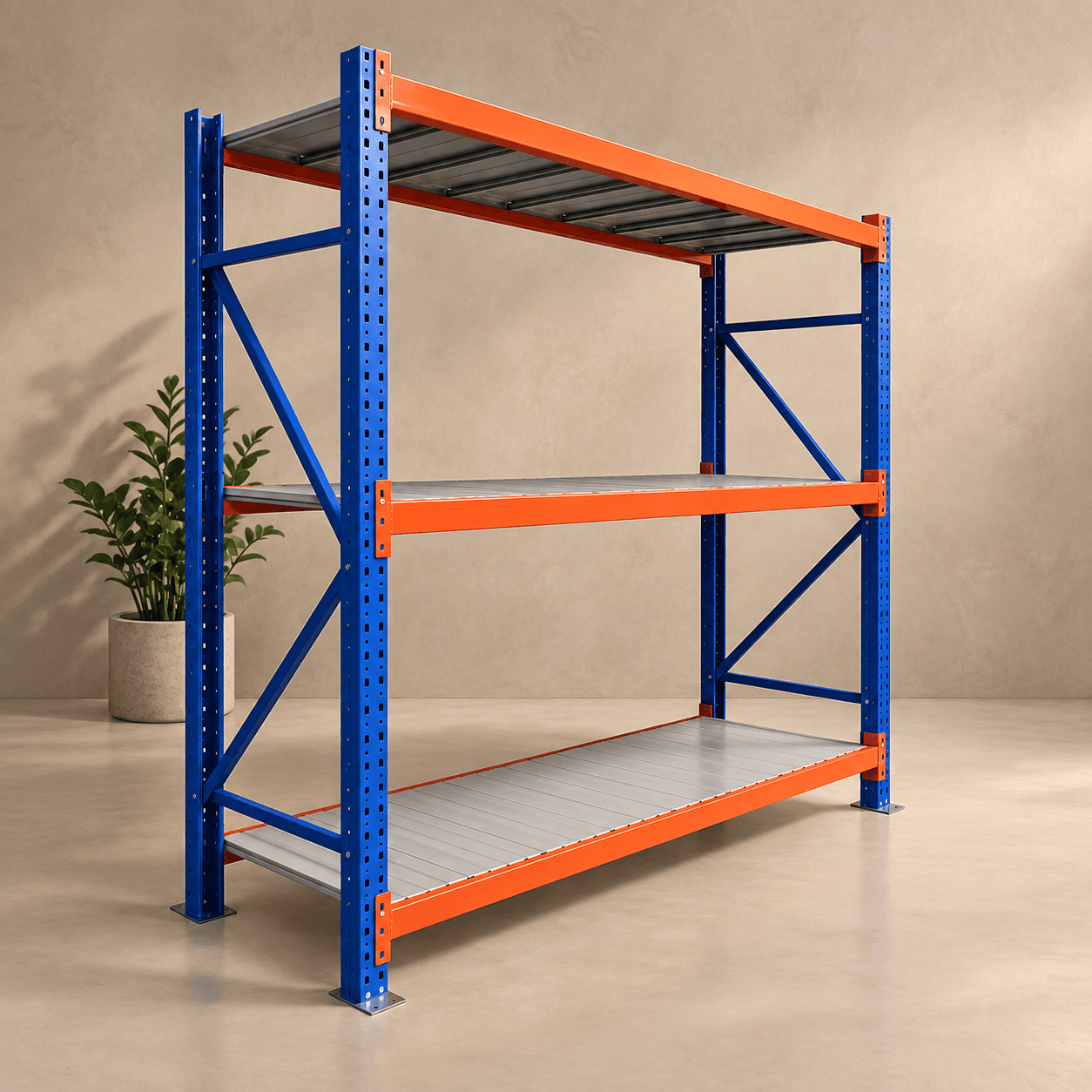Industrial/Warehouse Racks in a styled interior