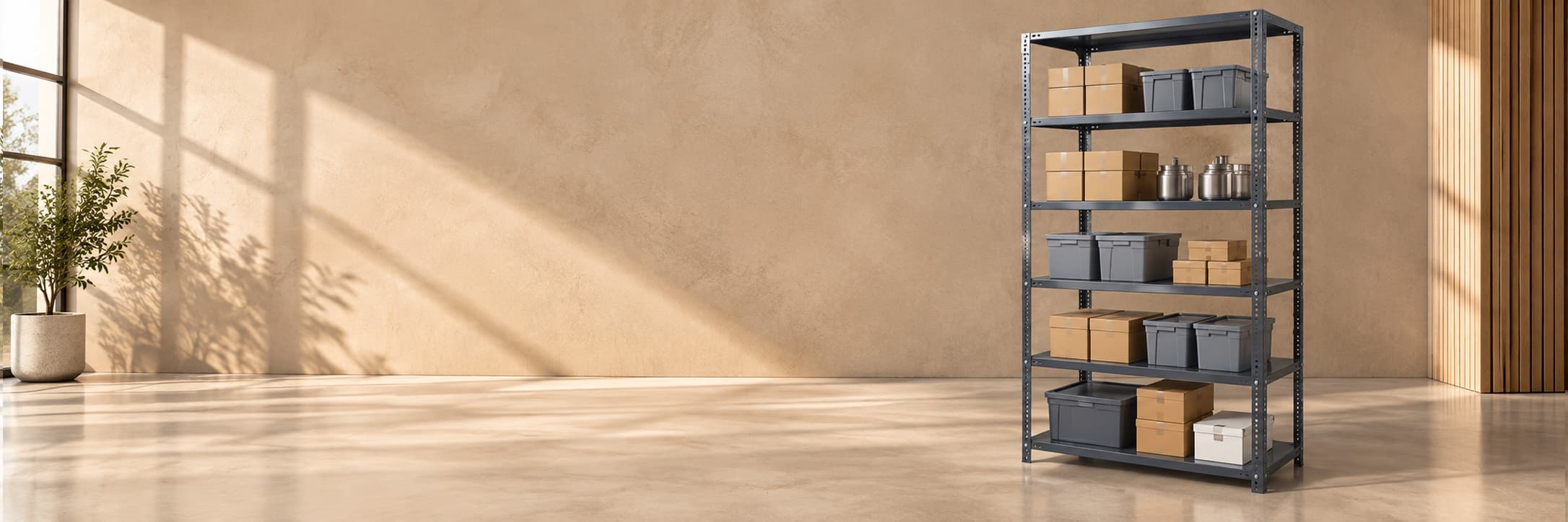 Slotted Angle Racks in use