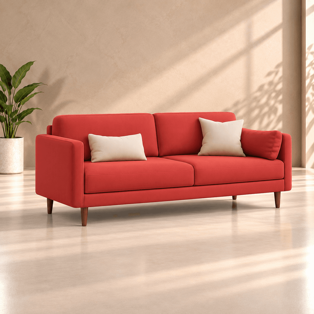 Sofas in a styled interior