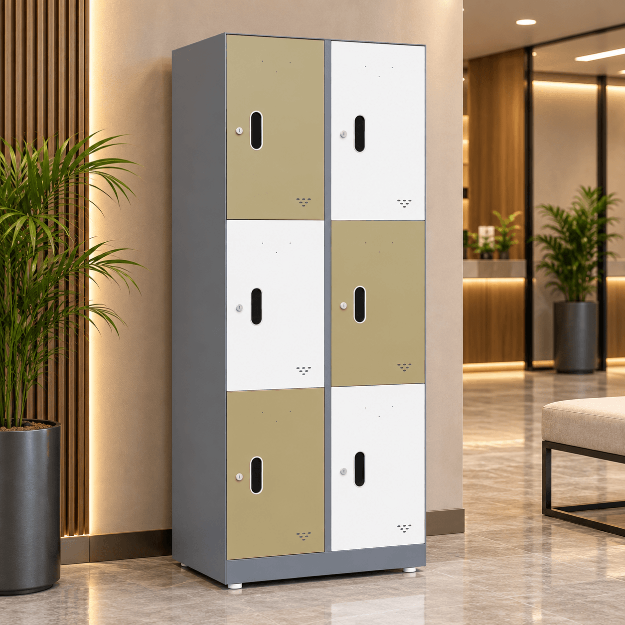 6 Compartment Locker